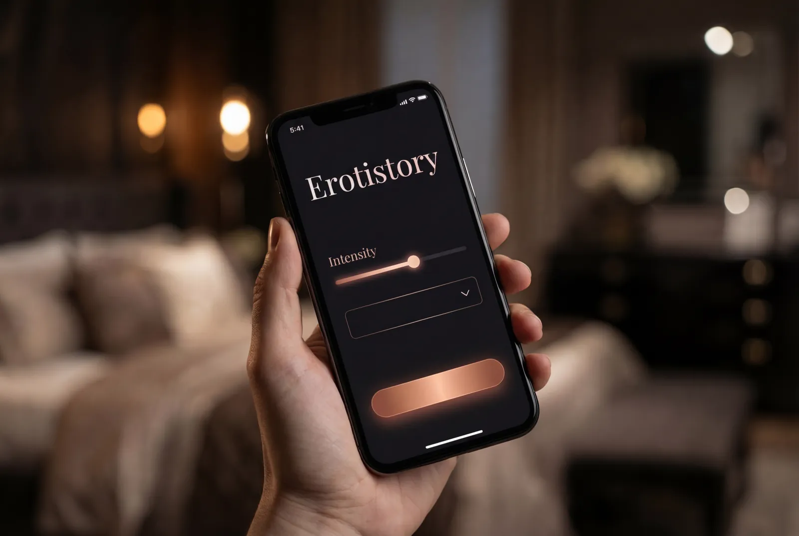 Interface de l'application Erotistory.ai